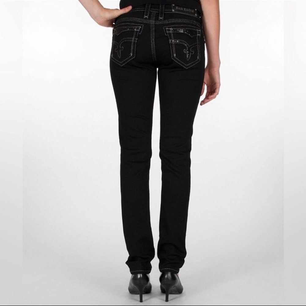 Rock Revival Black Jeans Vivian Easy Skinny Stretch